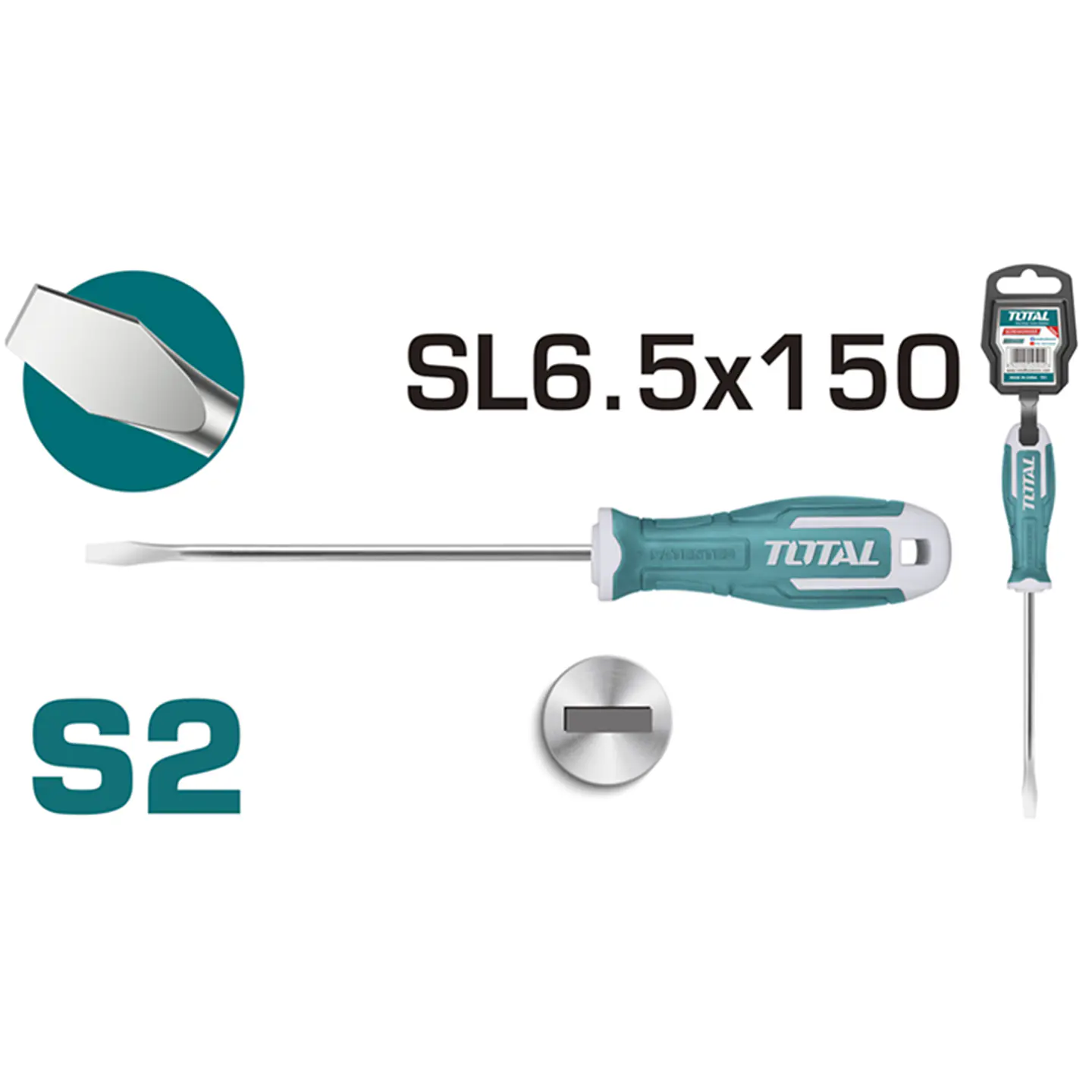 Destornillador Paleta S2 Sl6.5 150mm Total Tht266150 2