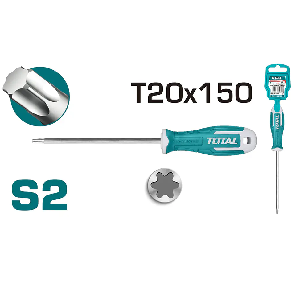 Destornillador Torx S2 T20 150mm Total Tht26t20150 2