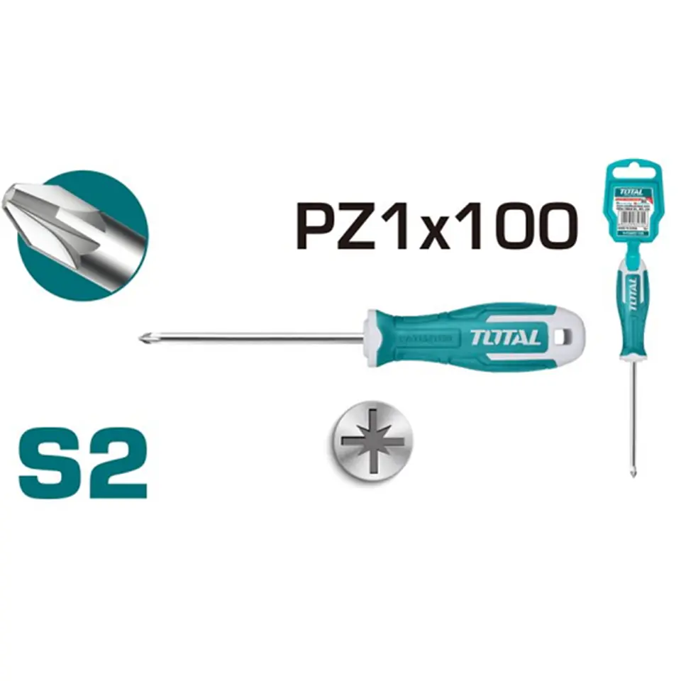 Destornillador Phillips Pz1 100mm Total Tht26pz1100 2