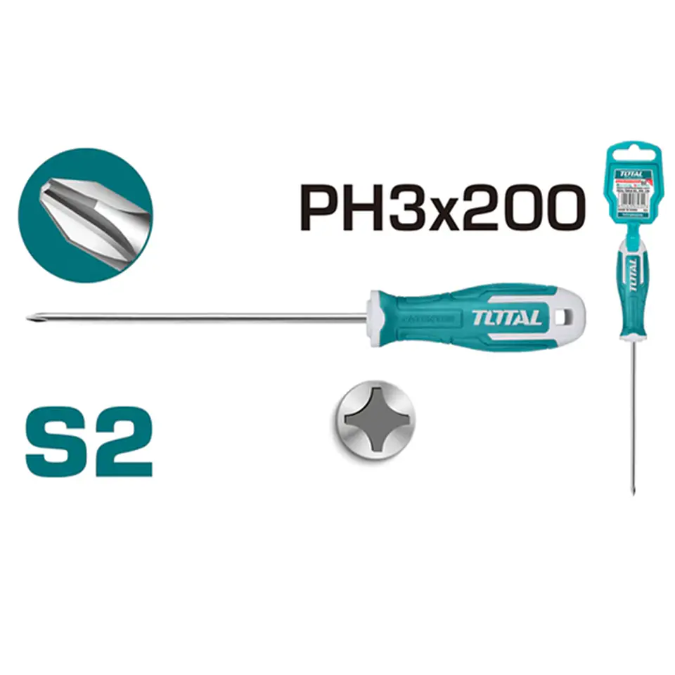 Destornillador Cruz S2 Ph3 200mm Total Tht26ph3200 2