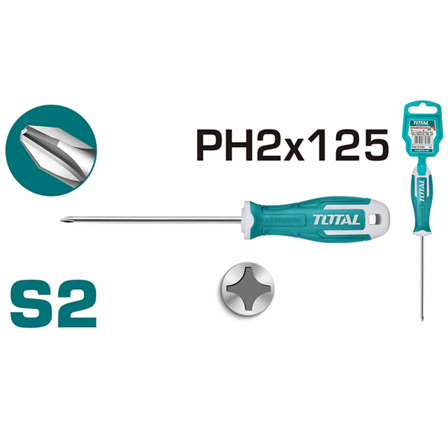 Destornillador Cruz S2 Ph2 125mm Total Tht26ph2125 2