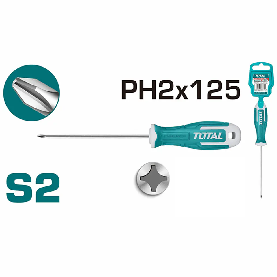 Destornillador Cruz S2 Ph2 125mm Total Tht26ph2125 2