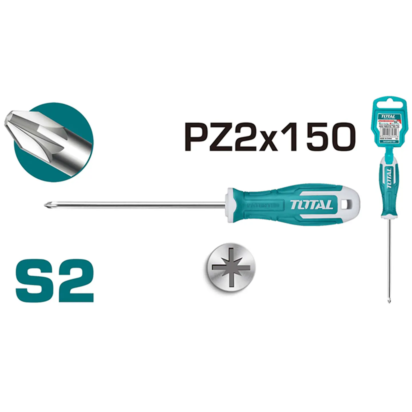 Destornillador Phillips Pz2 150mm Total Tht26pz2150 2