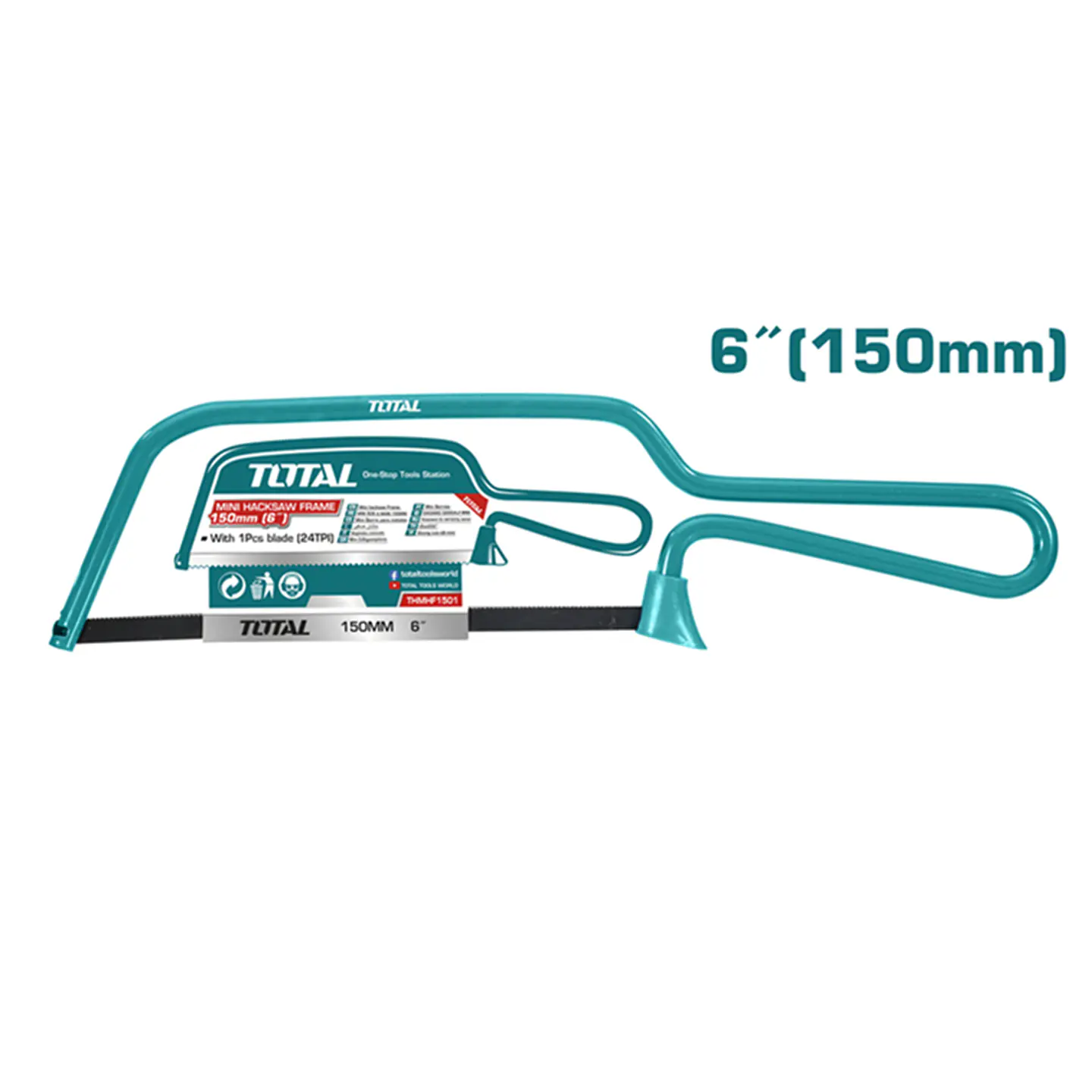 Marco Mini Arco Sierra Para Metales 6 Pulgadas Total 2