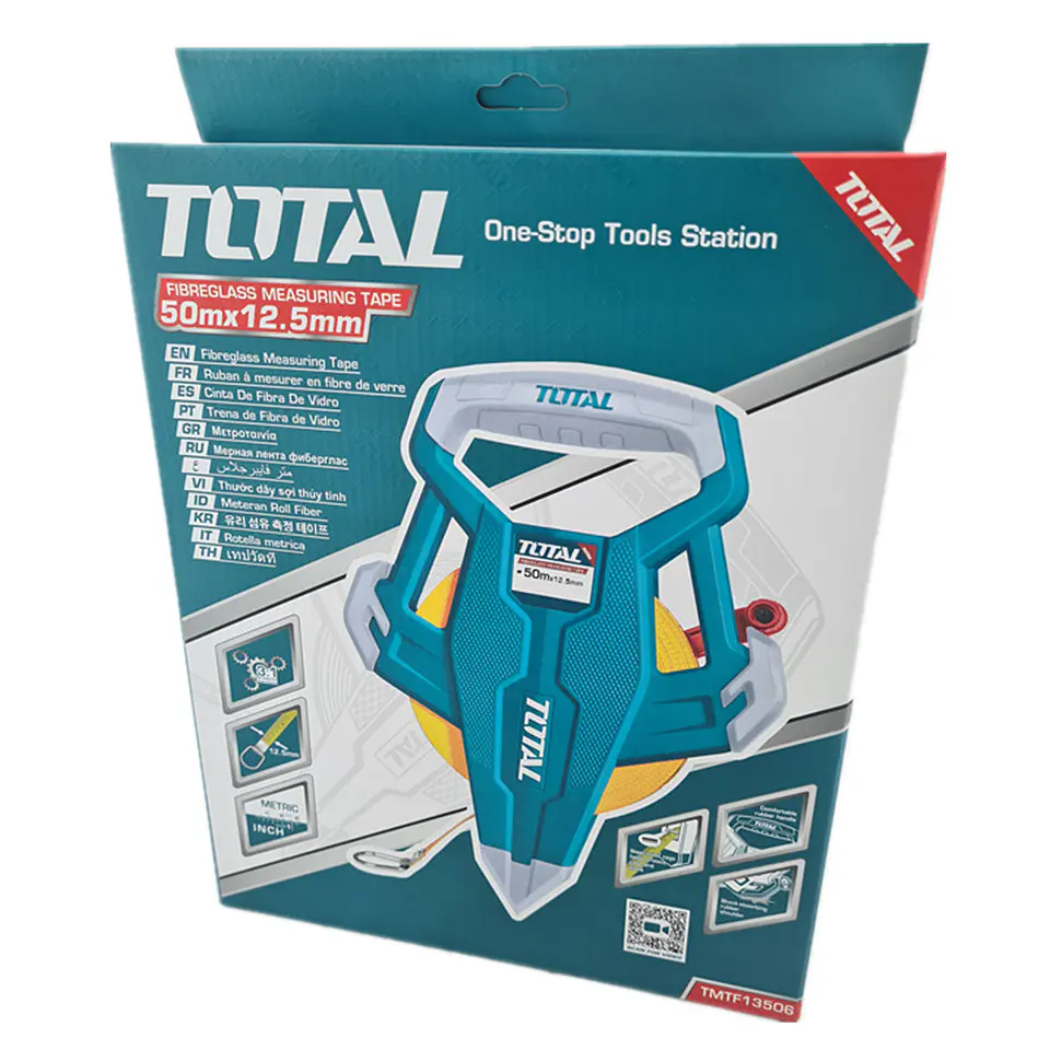 Huincha De Medir Fibra 50mts Total Tmtf13506 2