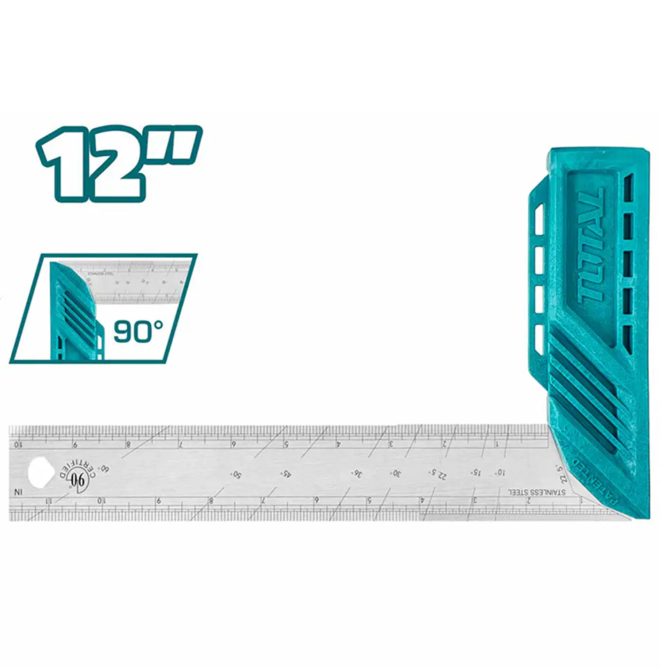 Escuadra Carpintero Esquina 12 Pulgadas Acero Total 2