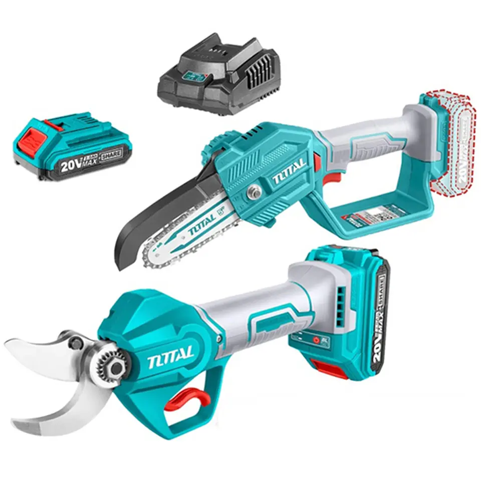 Kit Motosierra + Tijera De Podar Jardin 20v Total TOSLI23012 1