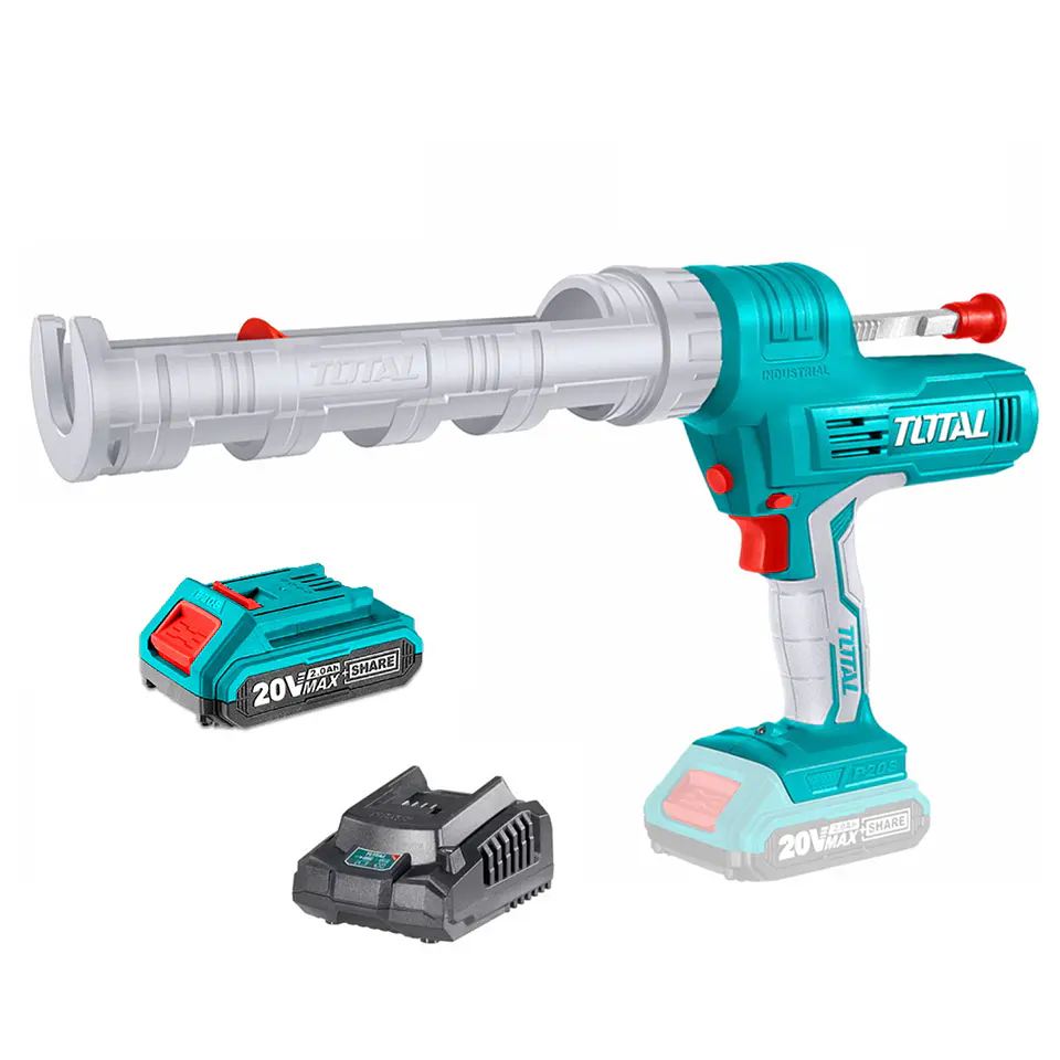 Pistola Calafatera 20v Bateria + Cargador Total Tcgli2001 1