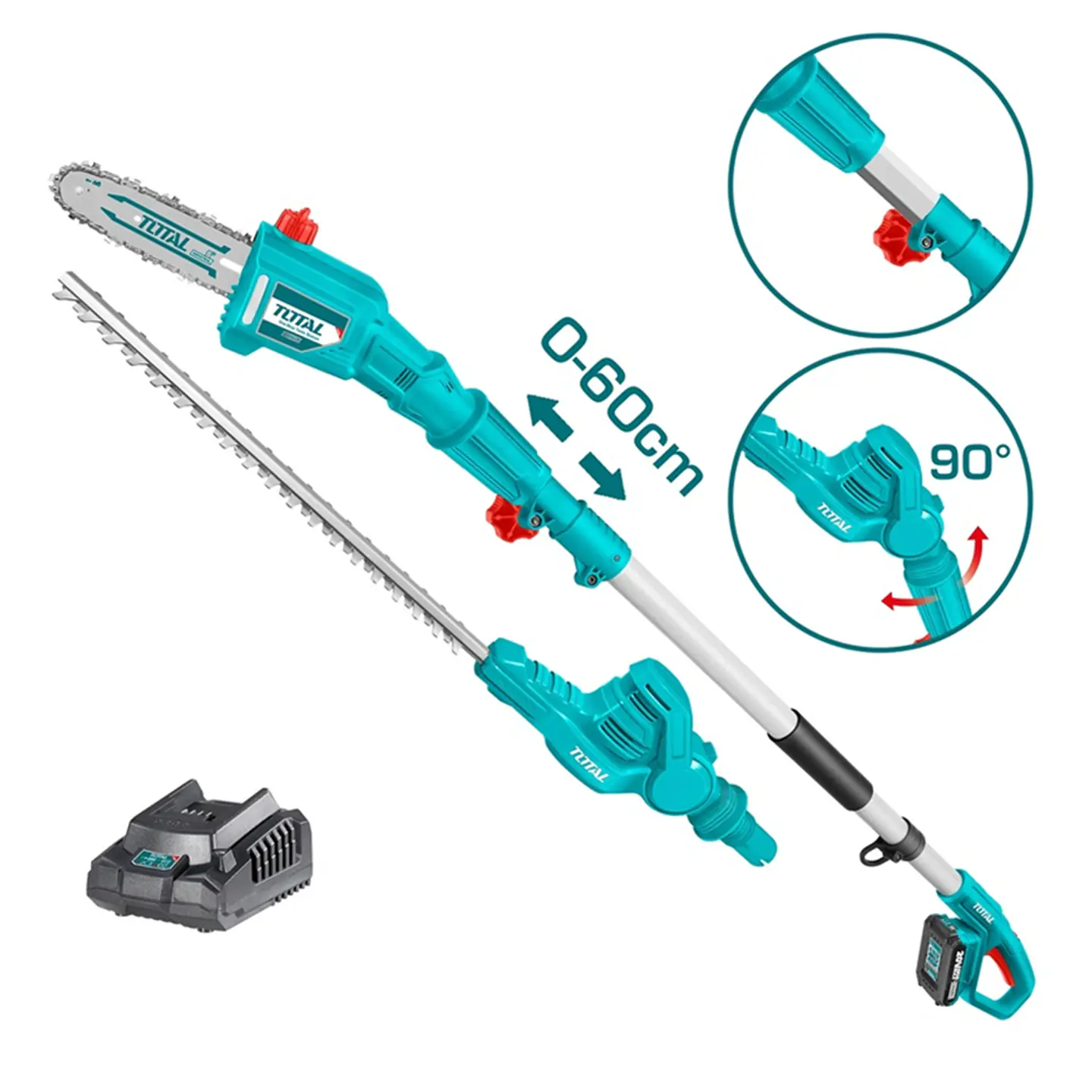 Podador Cortaseto 2 En 1 20v Bateria + Cargador Total TPTS201681 2