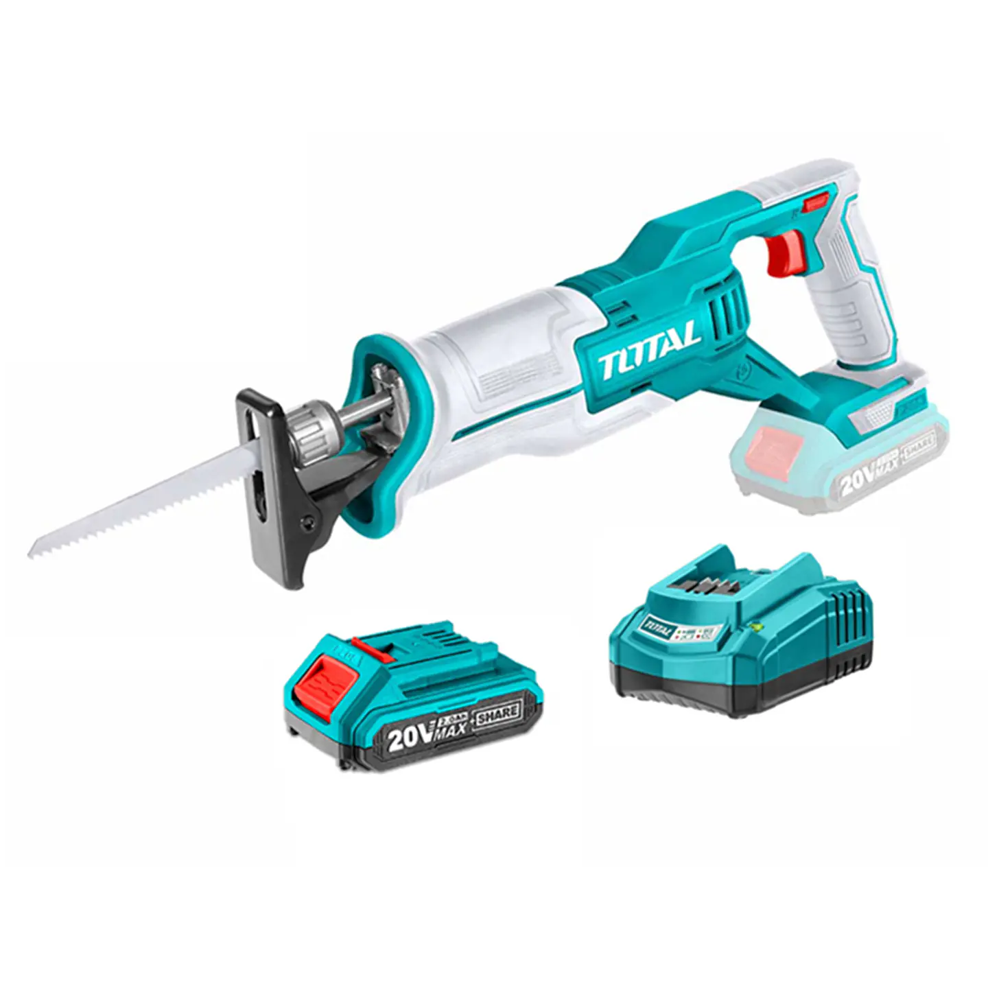 Sierra Sable 20v Bateria + Cargador Total Trsli1152 1