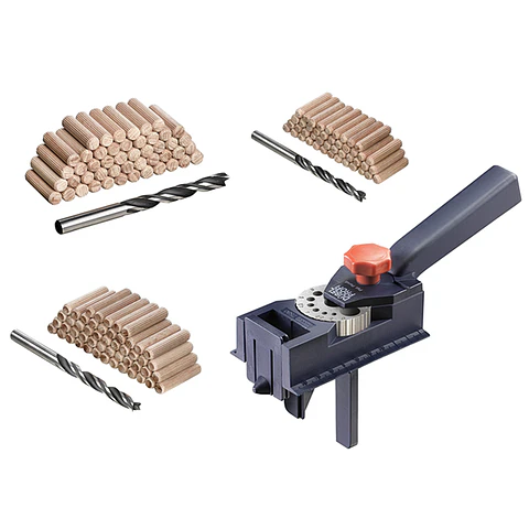 Set Guia Plantilla P/ Tarugos Madera Carpintería + Acc Kwb