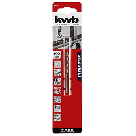 Broca Para Metal Hss 3.5mm Kwb 206535