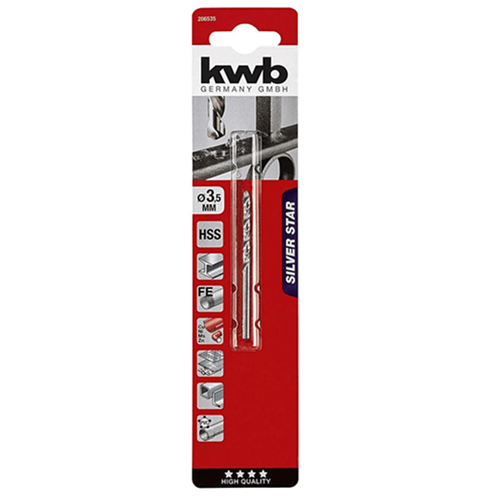 Broca Para Metal Hss 3.5mm Kwb 206535 1