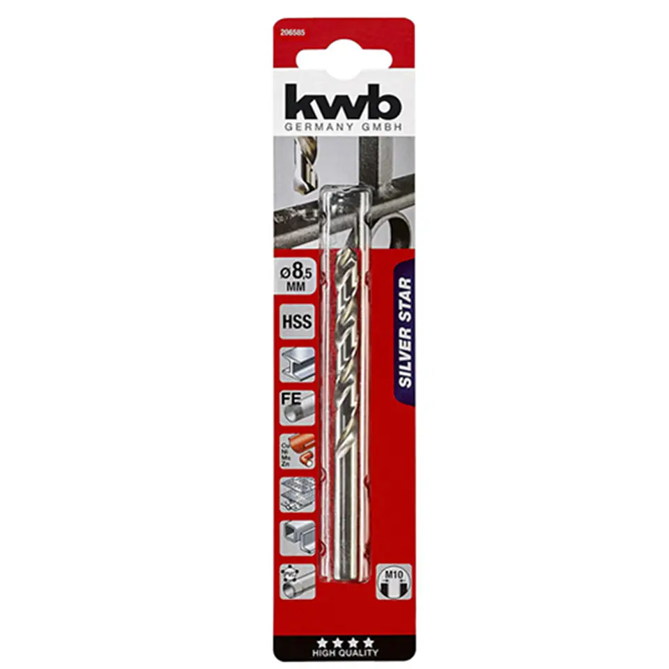 Broca Para Metal Hss 8.5mm Kwb 206585 1