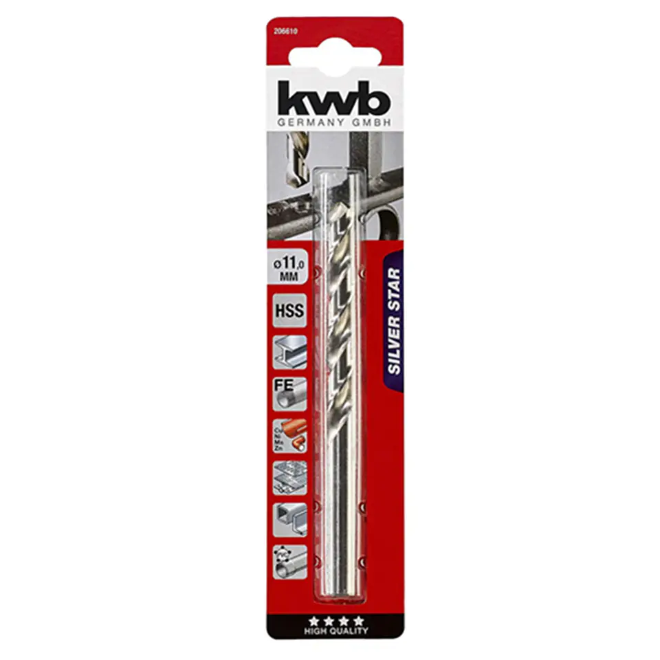 Broca Para Metal Hss 11mm Kwb 206610 1