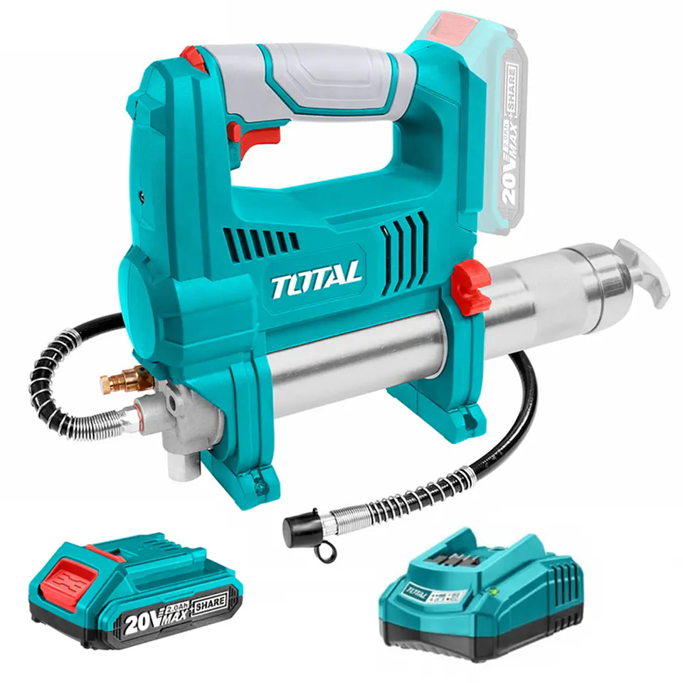 Pistola Engrasadora 20v Bateria + Cargador Total Tggli2010 1