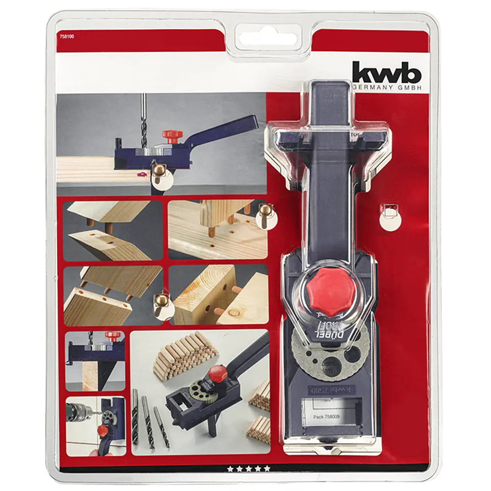 Set Guia Plantilla P/ Tarugos Madera Carpintería + Acc Kwb 2