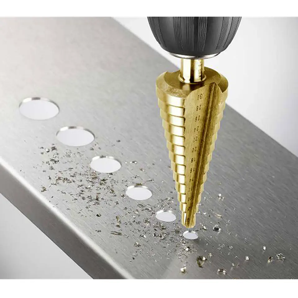 Juego Kit Set De Broca Escalonada 3 Piezas Kwb 525890 3