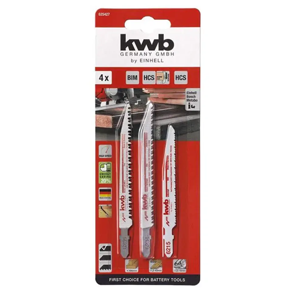 Set Repuesto Hoja Para Sierra Caladora 4 Pcs Kwb 625427 1