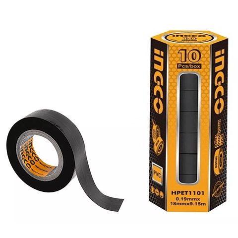 Huincha Cinta Aisladora Pvc 18mm X 9.15mts 10und Hpet1101