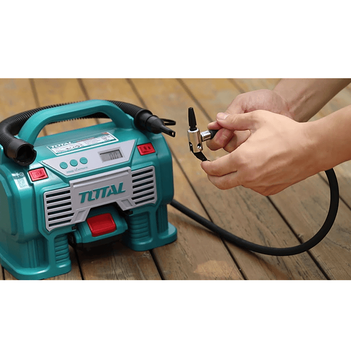 Inflador Compresor Aire 20v Bat+ Carg Total Tacli2002 2