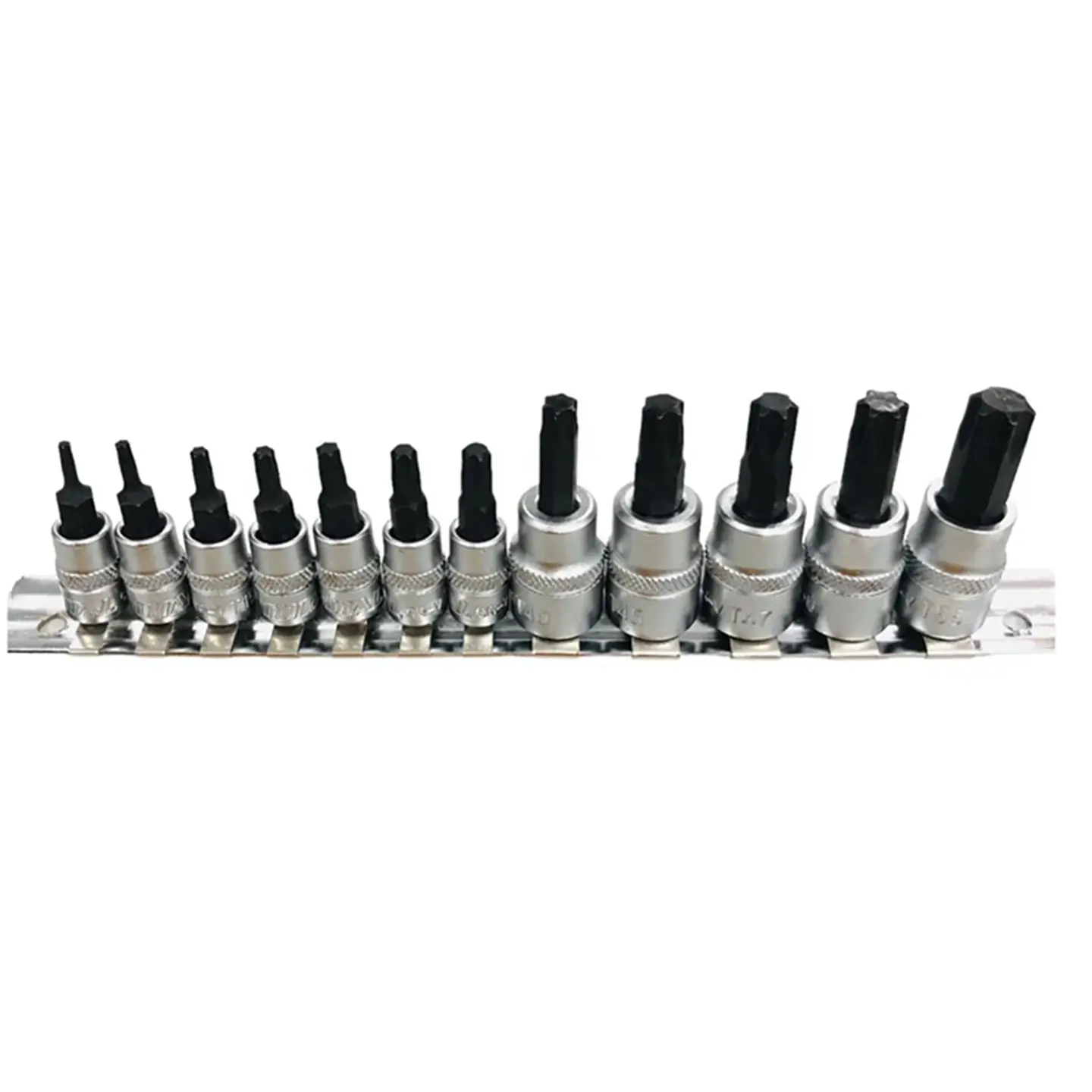 Kit Juego De Dados De Punta Torx 1/4 Y 3/8 12 Piezas Total 1