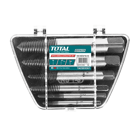 Extractor Tornillo Pernos Cortados 6 Piezas Total Tacse0061