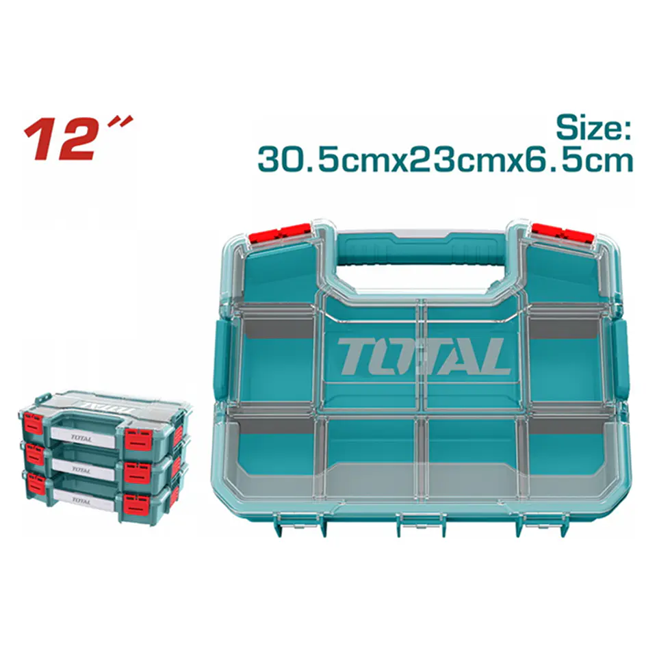 Caja Organizadora Apilable 12 Pulgadas Total Tpbx1121 2
