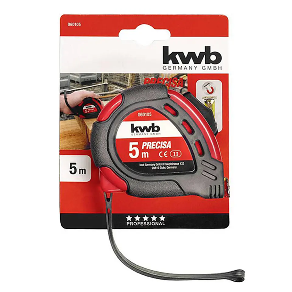 Cinta Huincha De Medir Metrica De Acero 5m Kwb 060105 1