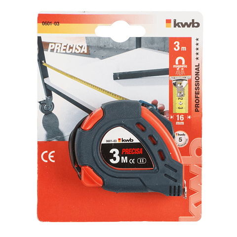 Cinta Huincha De Medir Metrica De Acero 3m Kwb 060103