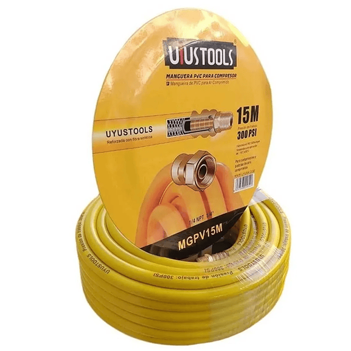 Manguera Compresor De Aire 1/4 15 Mts 300psi Uyus 1