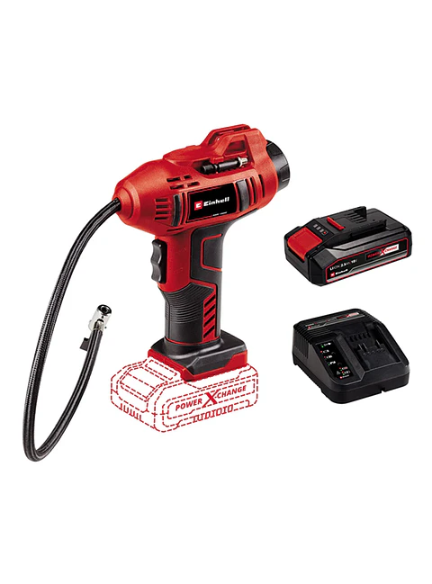 Inflador Compresor Aire 18v Bat+ Cargador Einhell