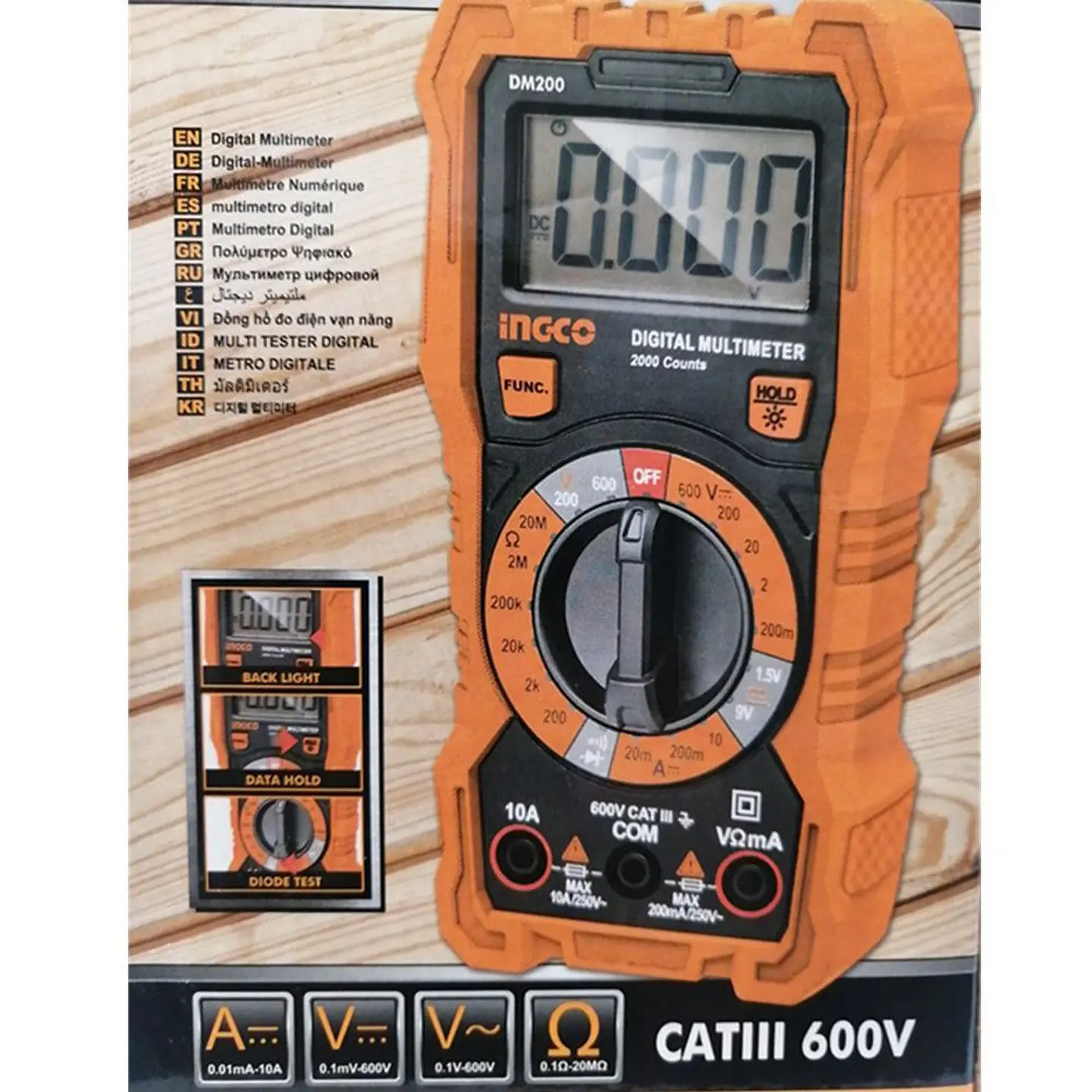 Multimetro Multitester Digital Ingco Dm200 2