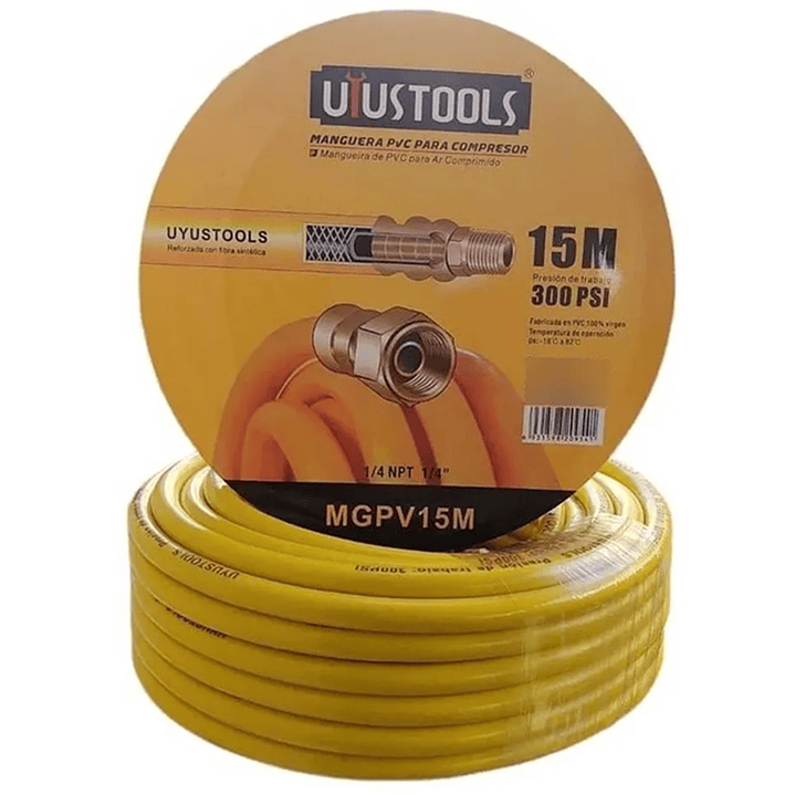 Manguera Compresor De Aire 1/4 15 Mts 300psi Uyus 2