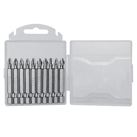 Puntas Phillips Hex S2 Ph2 10pcs Magnetico Ingco