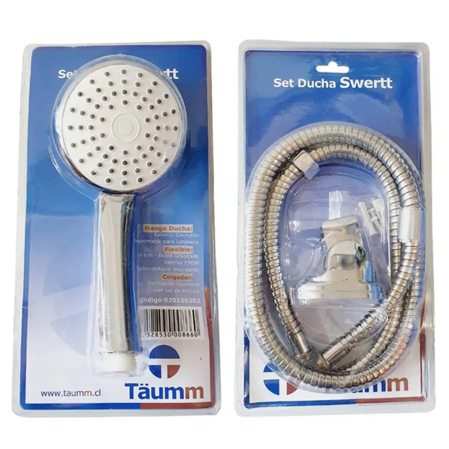 Set De Ducha Con Flexible Manguera Y Soporte Ducha 1