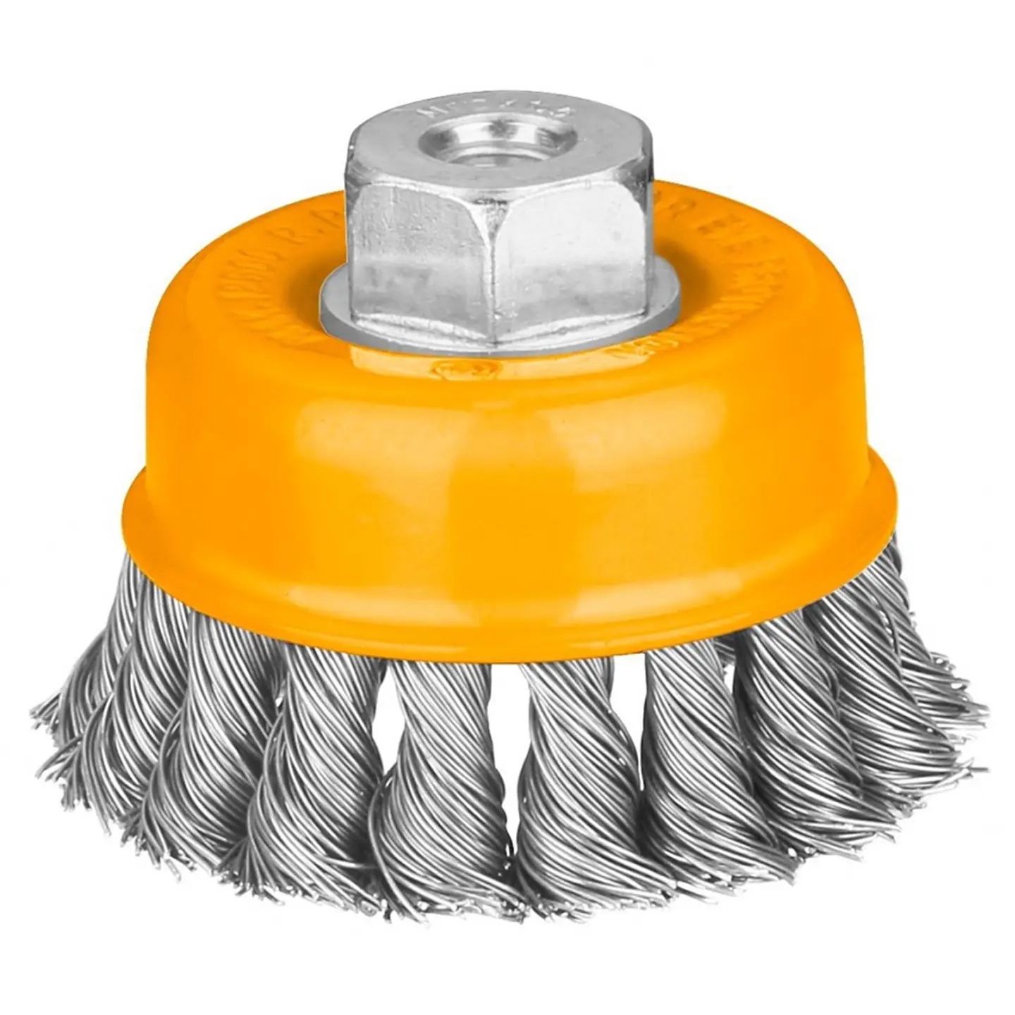 Escobilla De Copa Trenzada Torcida 75mm Ingco 1