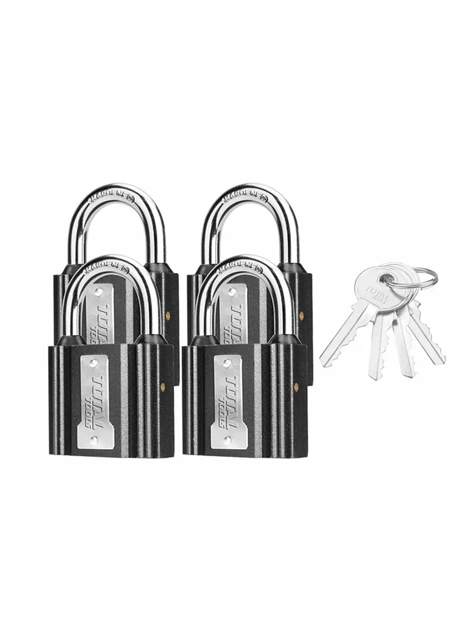 Juego 4 Candado De Seguridad 38 Mm Total Tlk31t4382 1