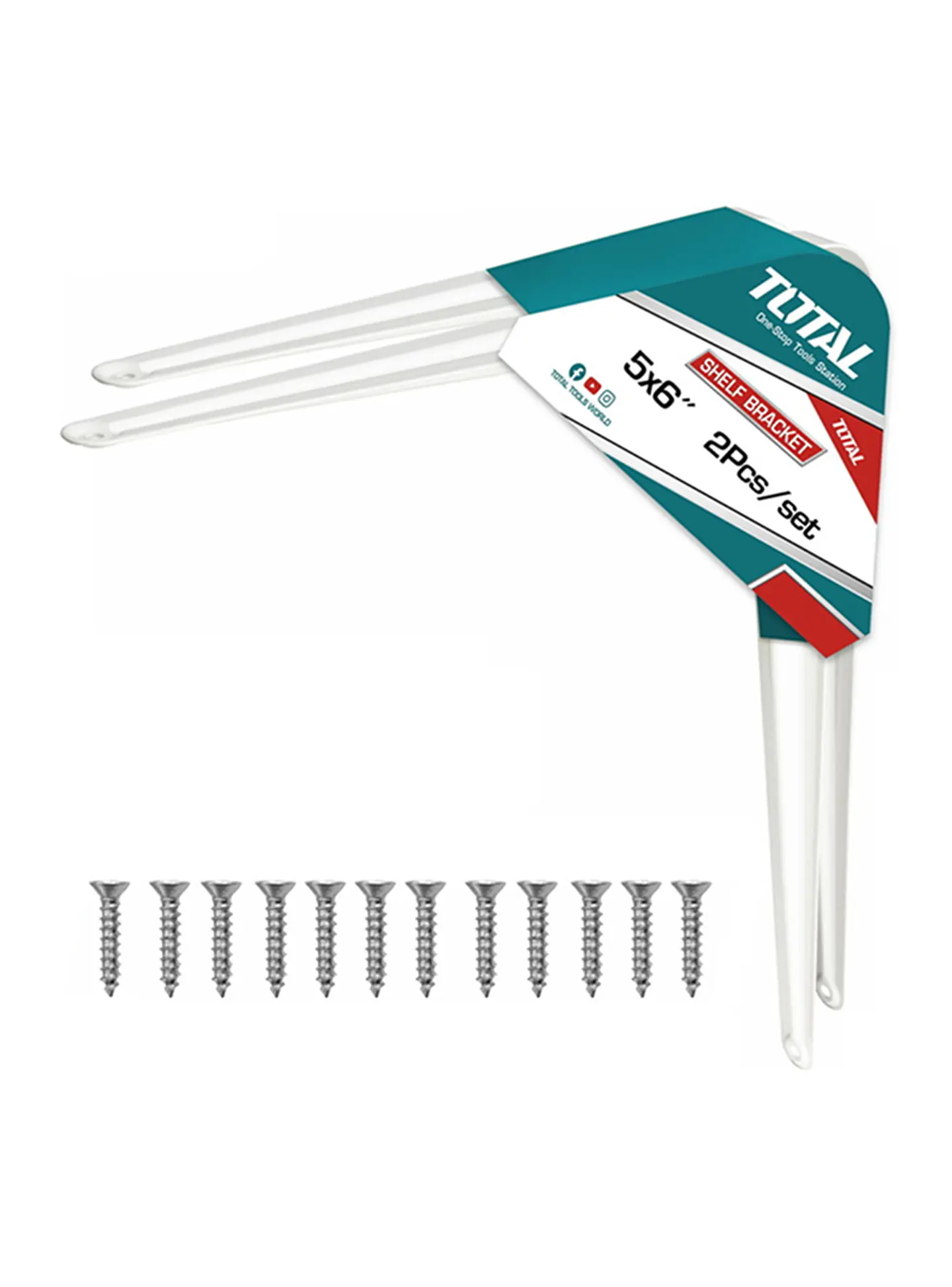 Soporte Escuadra Para Repisa Estante 5''x6'' 2 Unds Total 1