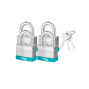 Juego 4 Candado De Seguridad 50 Mm Total Tlpk365004