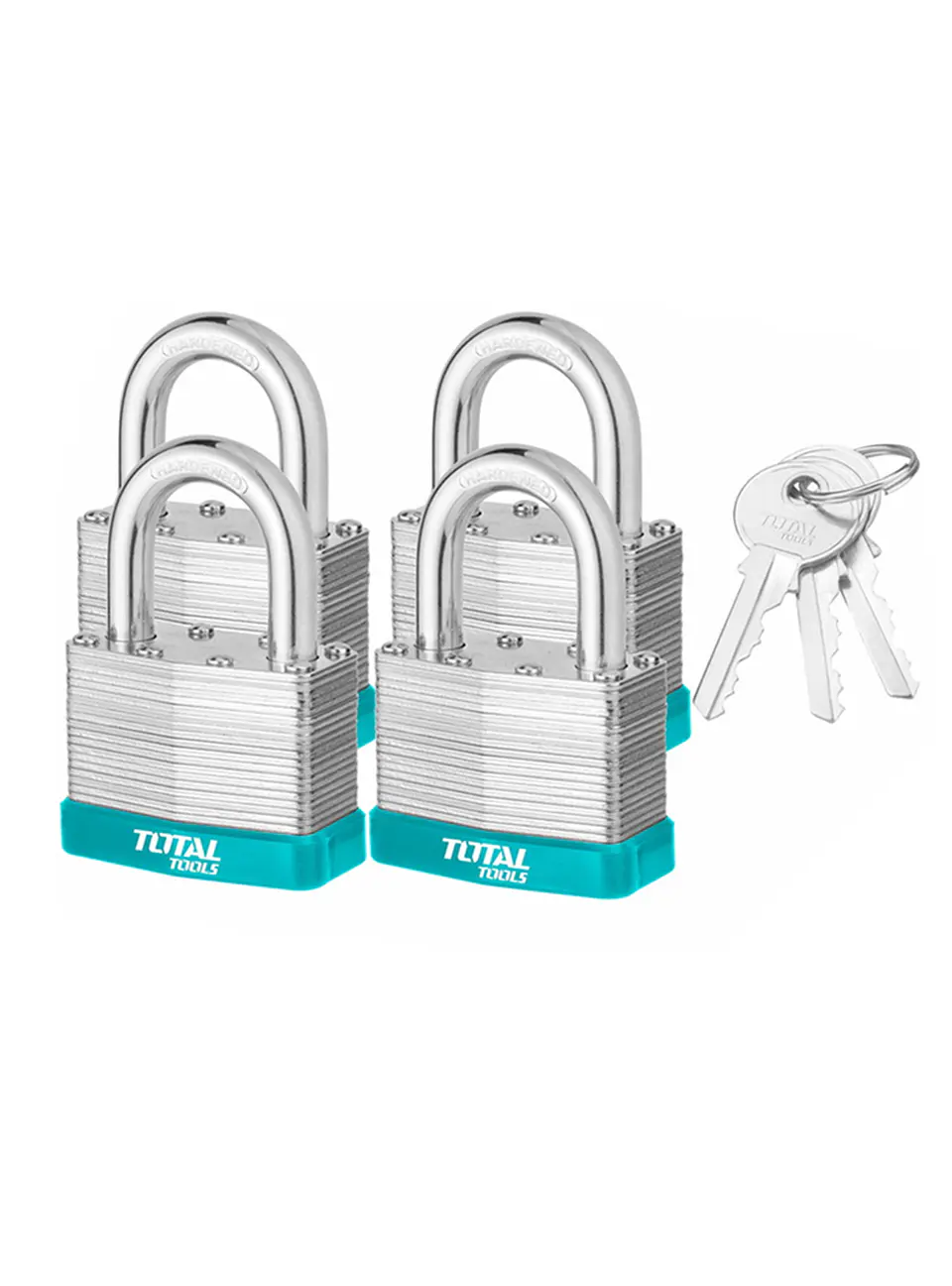 Juego 4 Candado De Seguridad 50 Mm Total Tlpk365004 1