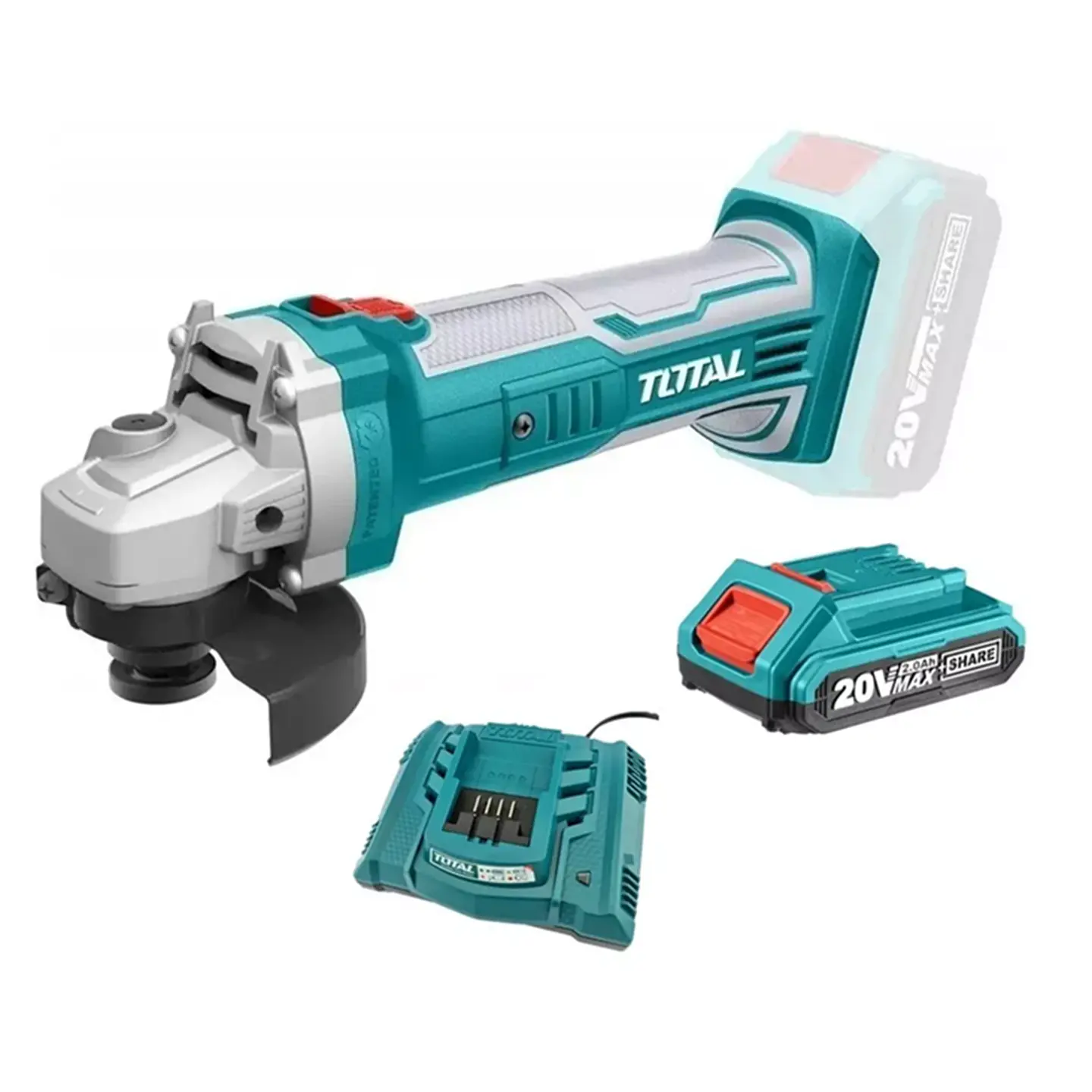 Esmeril Angular Inalámbrico Total Tools Industrial Tagli1151 Turquesa 1