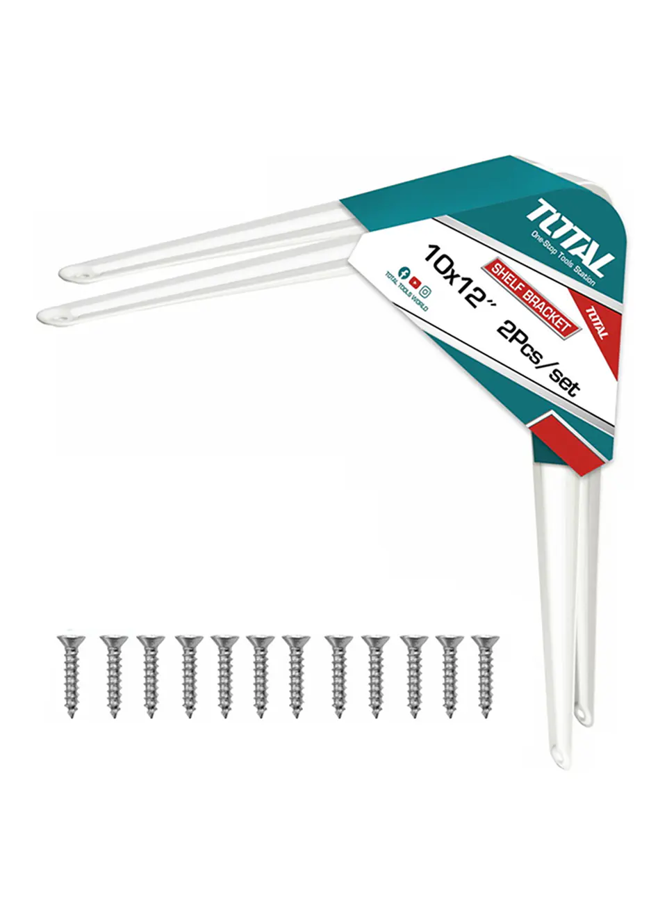 Soporte Escuadra Para Repisa Estante 10''x12'' 2 Unds Total 1