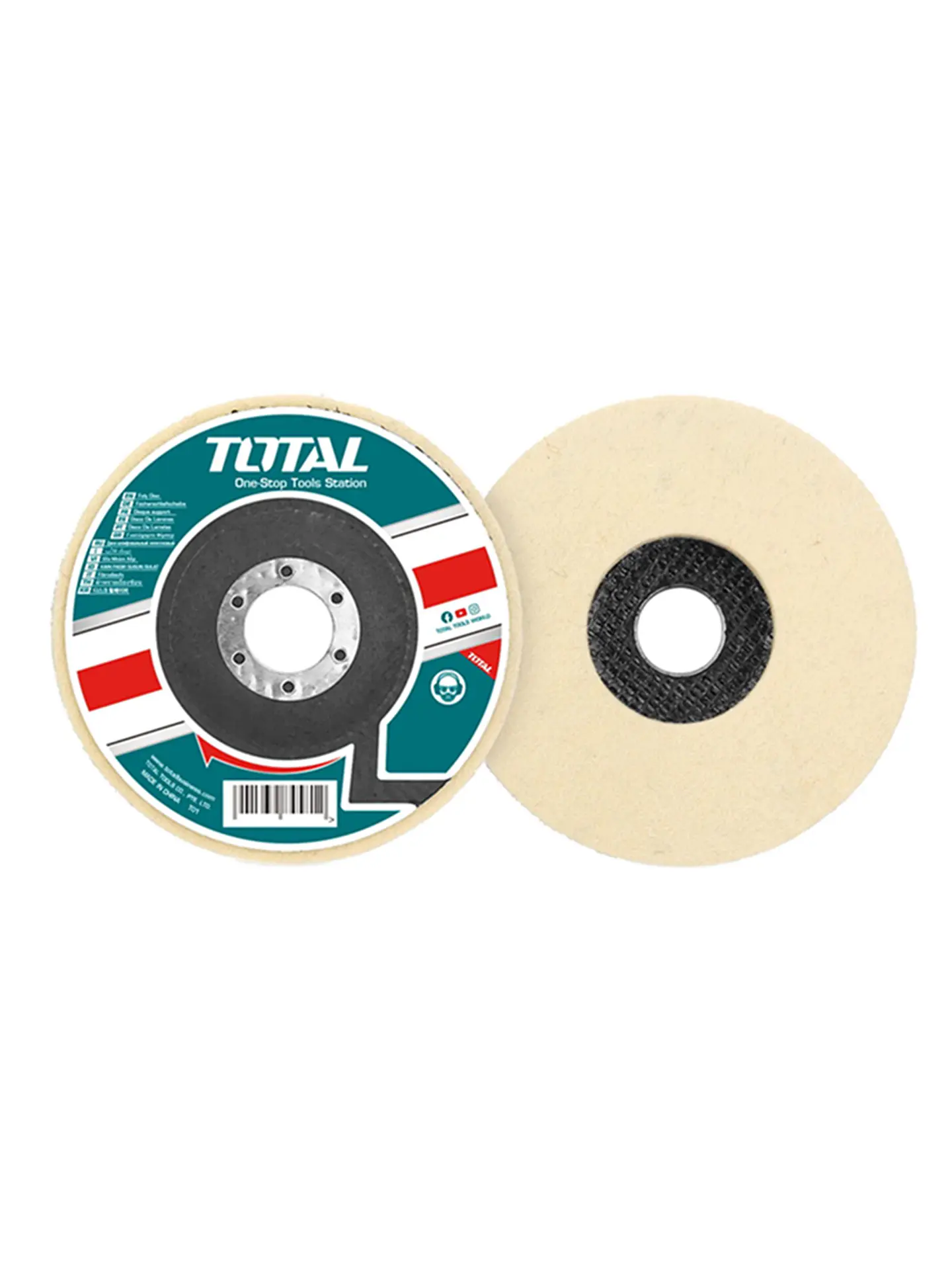 Disco De Fieltro De Lana 4 1/2 115mm Total 3