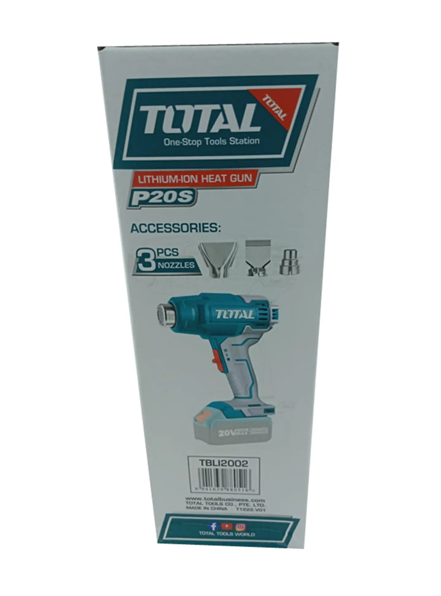 Pistola De Calor Inalámbrica 20v Bat+ Carg Total Tbli2002 3