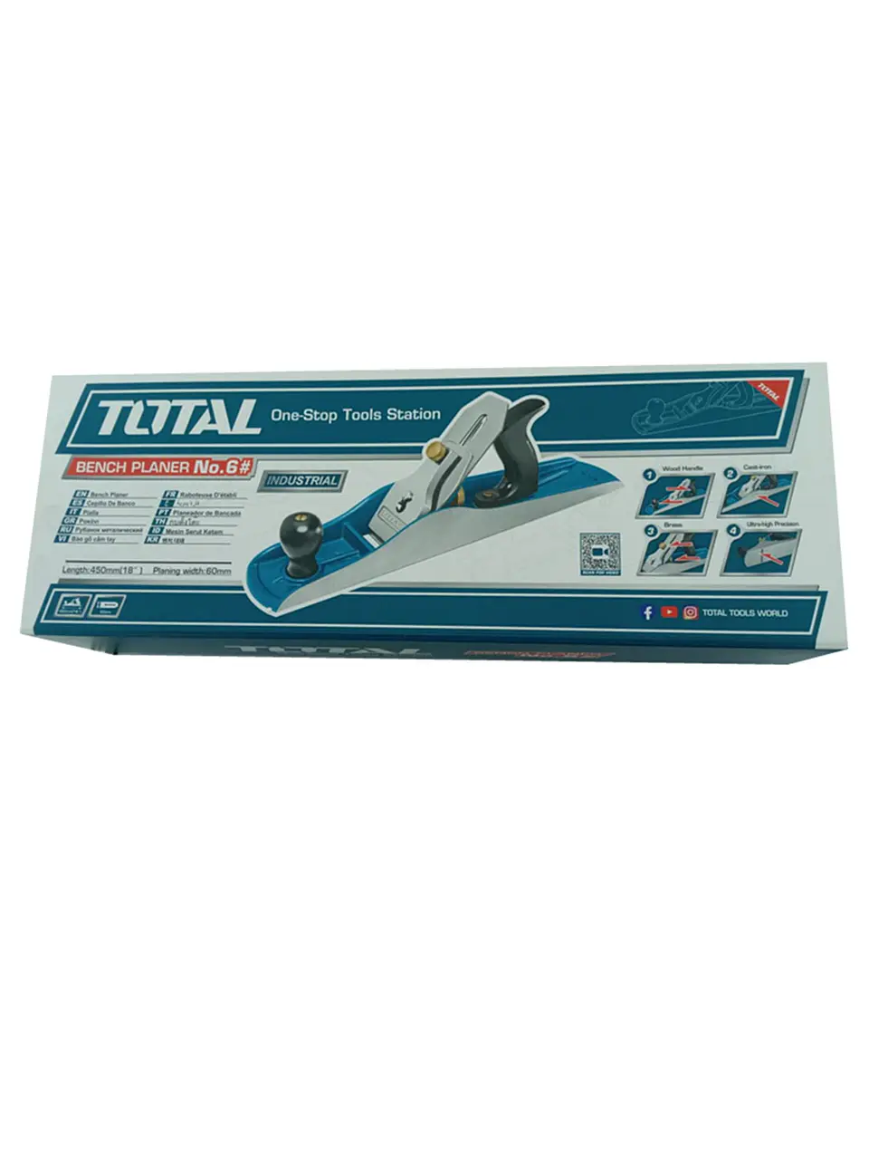 Cepillo Carpintero Manual Para Madera N° 6 Total Thtp0206 2