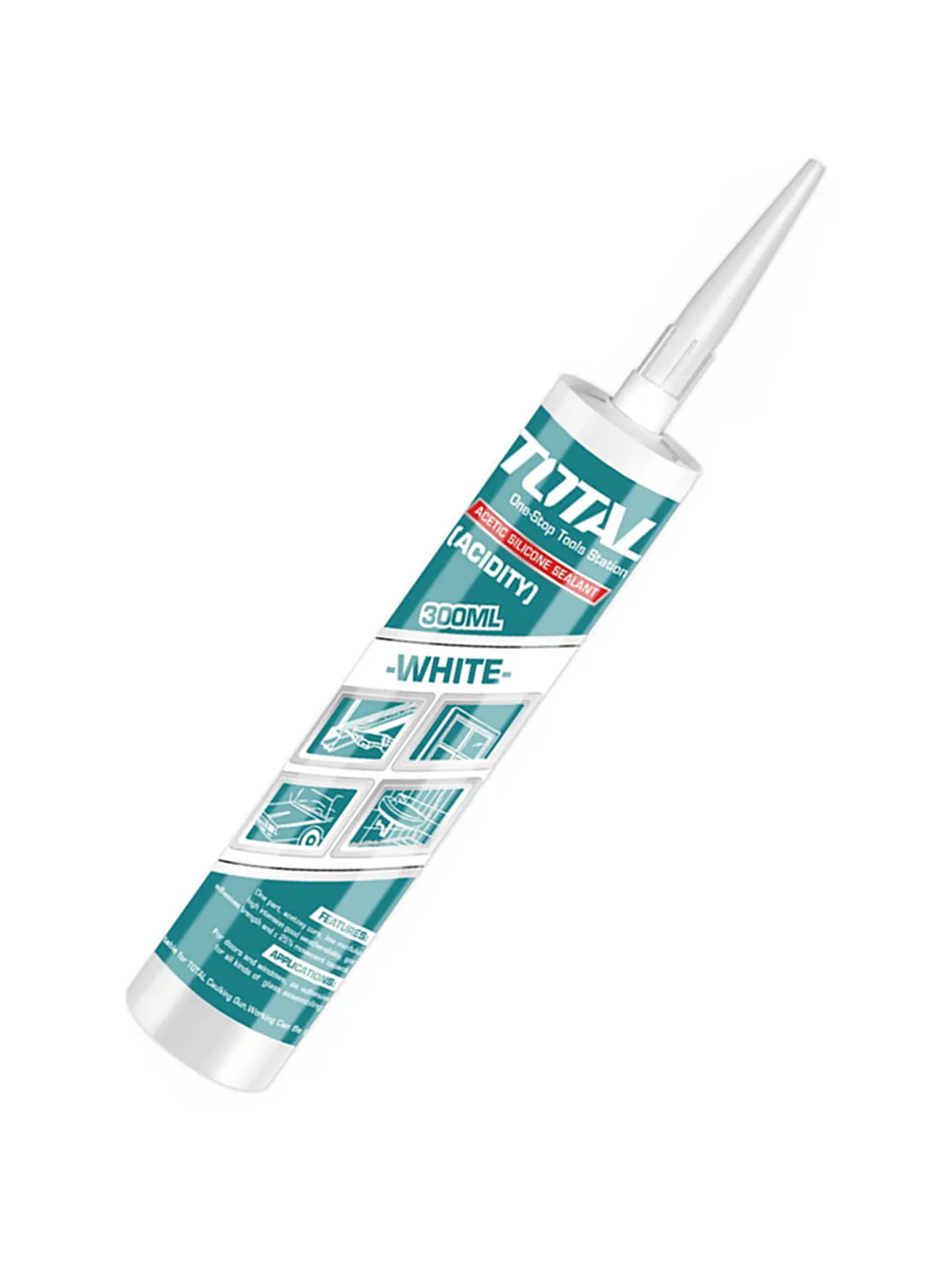 Silicona Sellante Cartucho 300 Ml Color Blanco Total 2