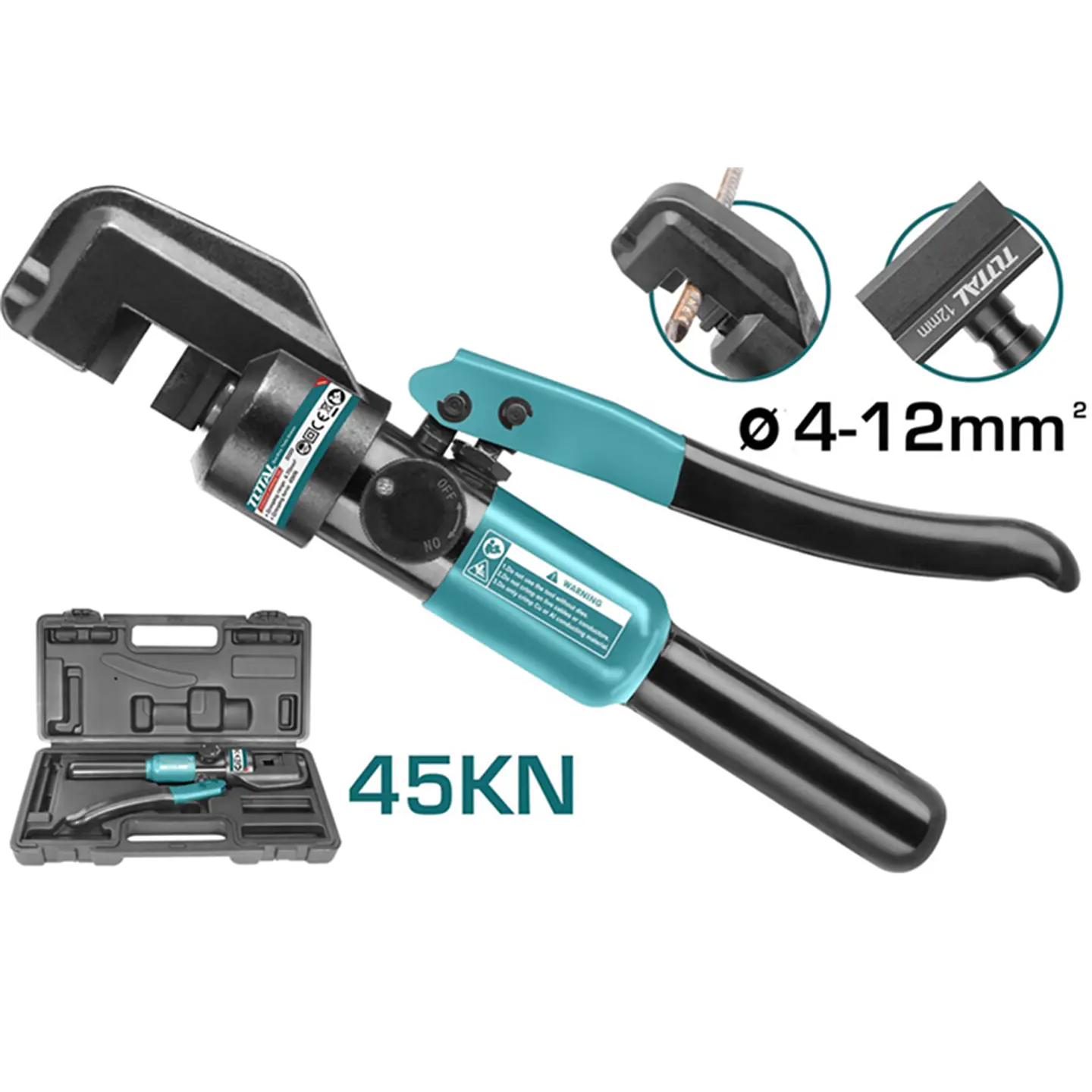 Cortador Corta Cables Acero Hidráulico 45 Kn 4 -12 Mm2 Total 2