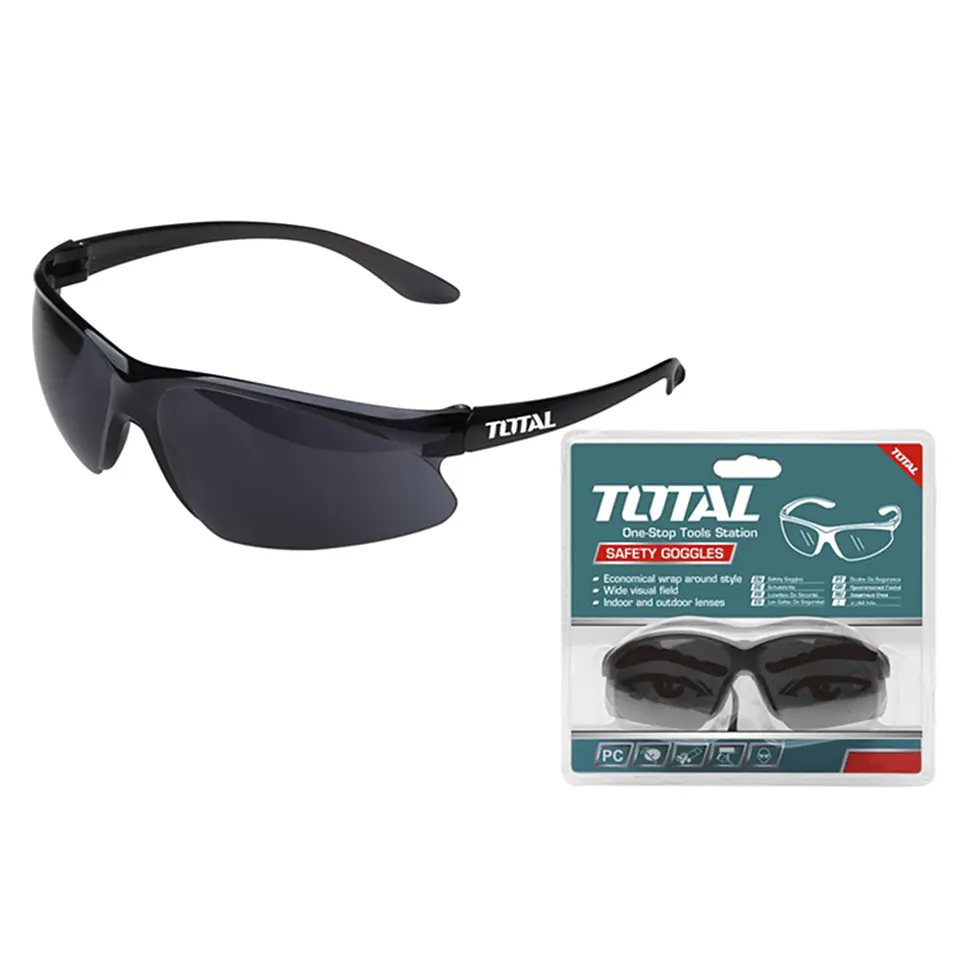 Lentes Gafas Antiparras Oscuras De Seguridad Total Tsp305 2