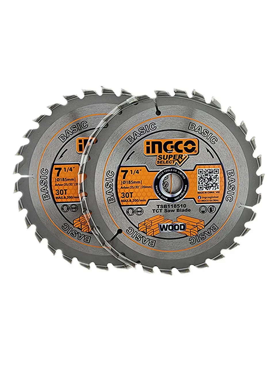 Pack 2 Hoja Disco Sierra Circular 7 1/4 30 Dientes Ingco 1